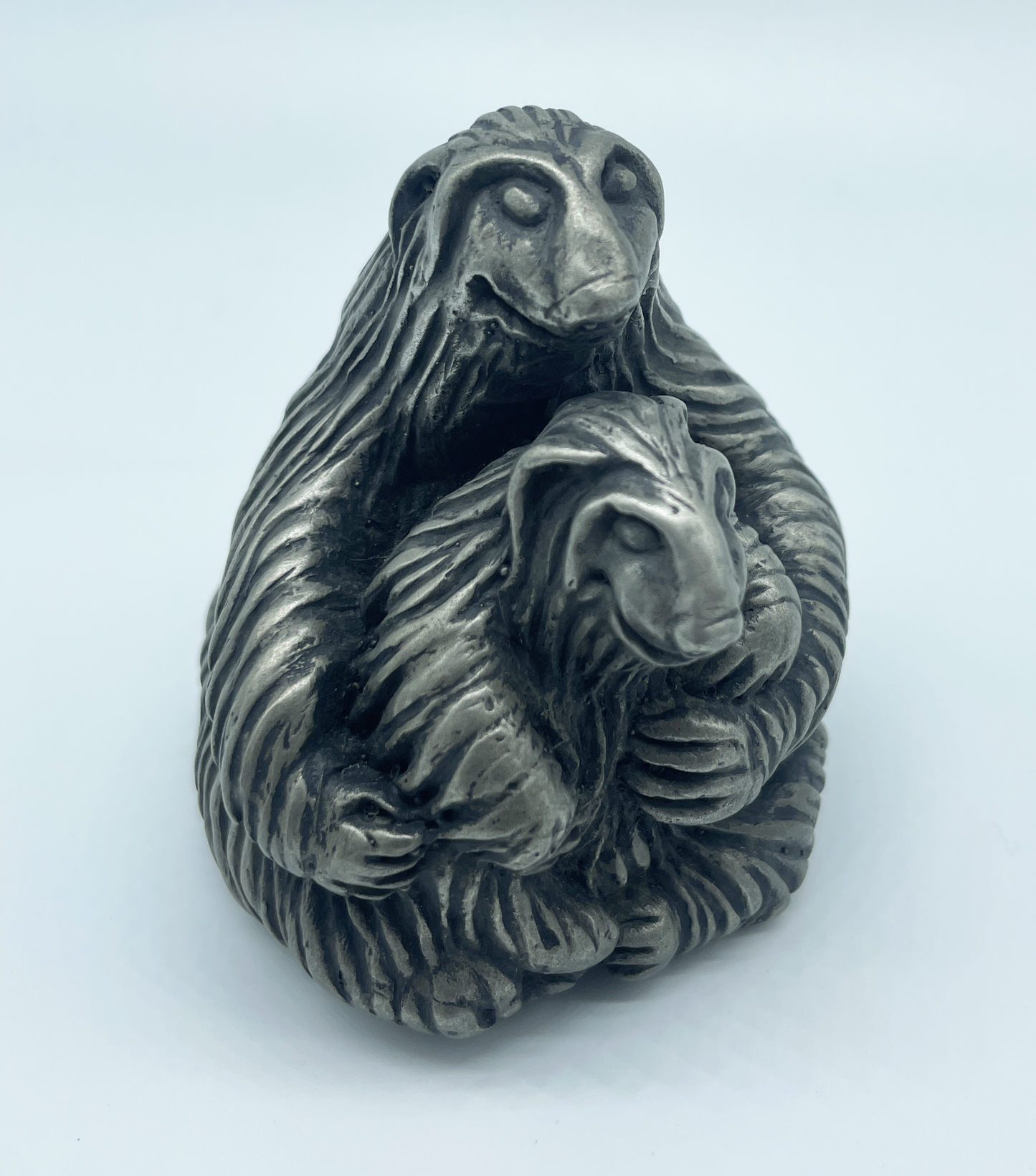 "Sloth Parent and Child" nickel metal coldcast #6/8 handmade, orig. design by Drew Medina (coming soon)