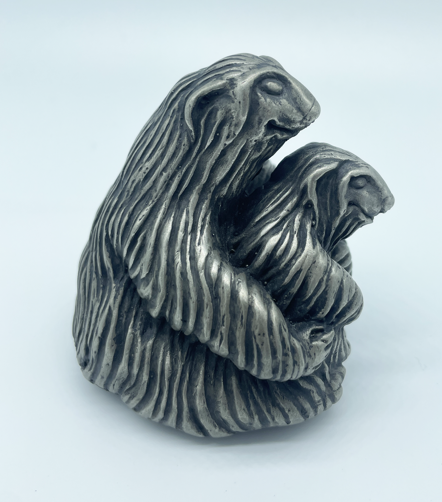 "Sloth Parent and Child" nickel metal coldcast #6/8 handmade, orig. design by Drew Medina (coming soon)